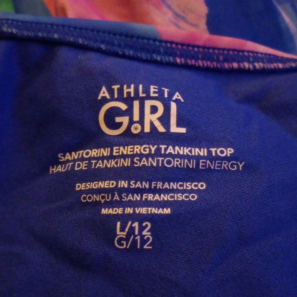 ATHLETA GIRLS TANKINI Swim Suit Bathing Suit Tops Bundle of 2